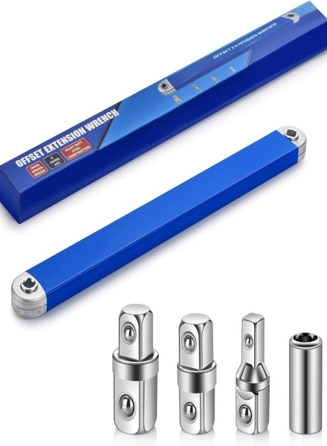 Ameedarshan Socket Wrench Set | Offset Extension Wrench Universal Fit Small Space 15" Socket Tool | Multi-Purpose | Universal for Small Place | Pack Of 1 (Blue) - Image 1
